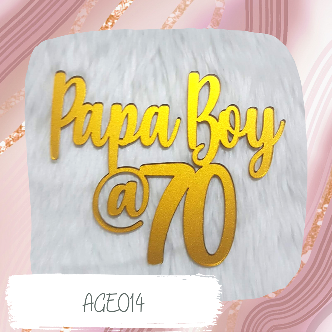 Name and Age Cake Topper