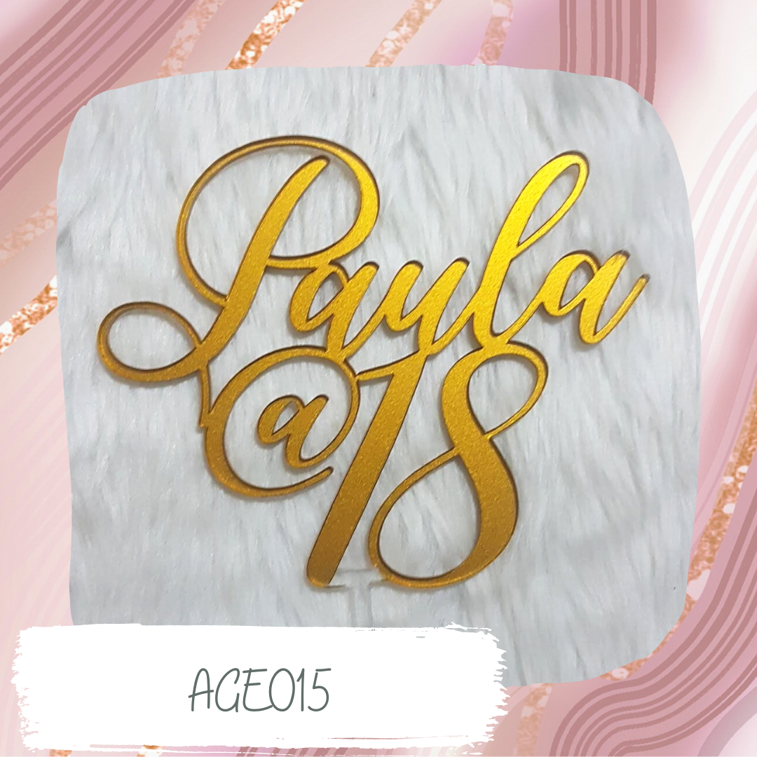 Name and Age Cake Topper