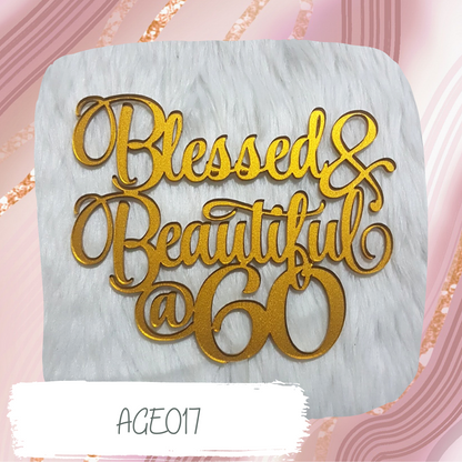 Name and Age Cake Topper