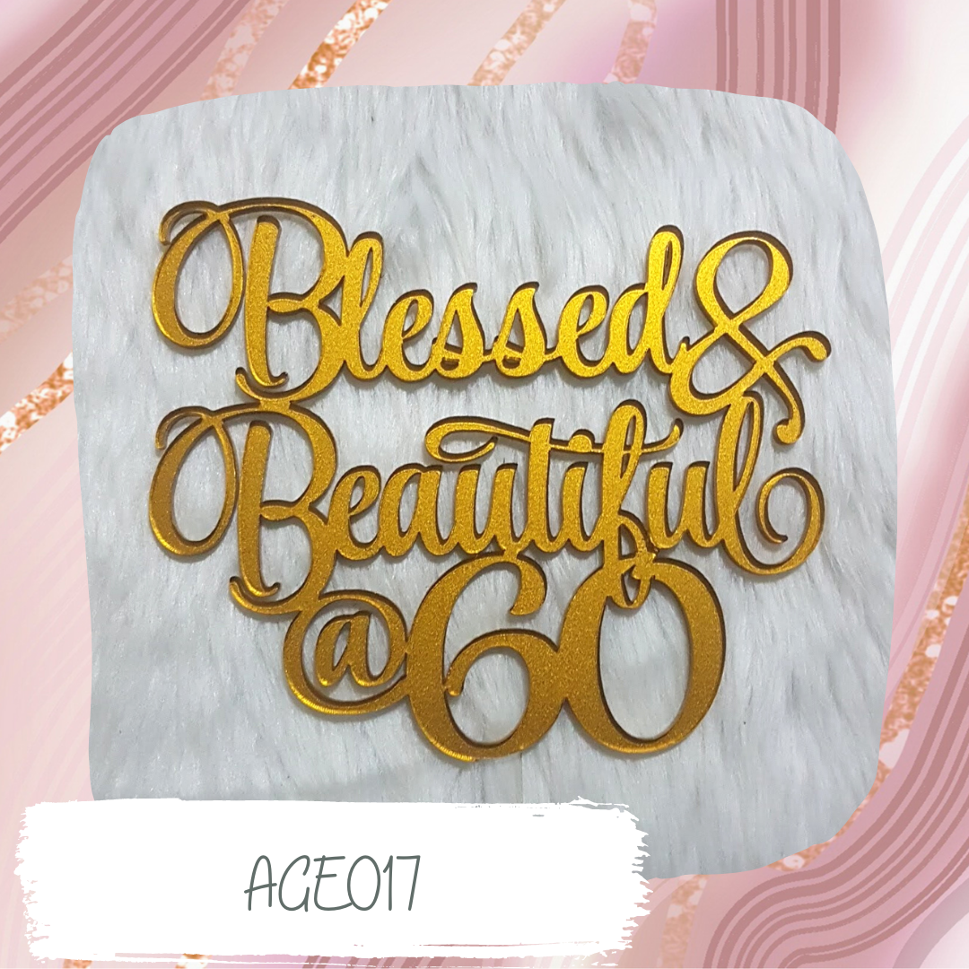 Name and Age Cake Topper