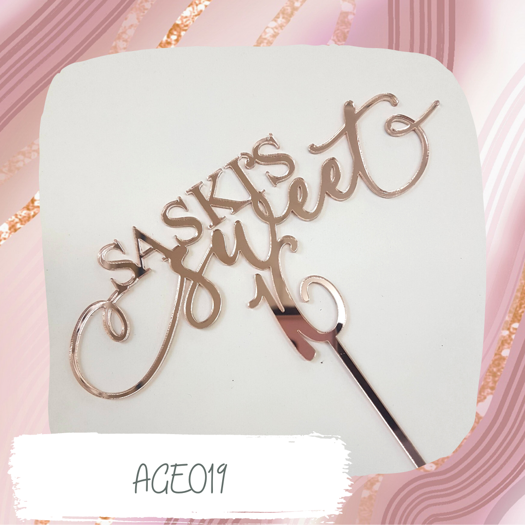 Name and Age Cake Topper