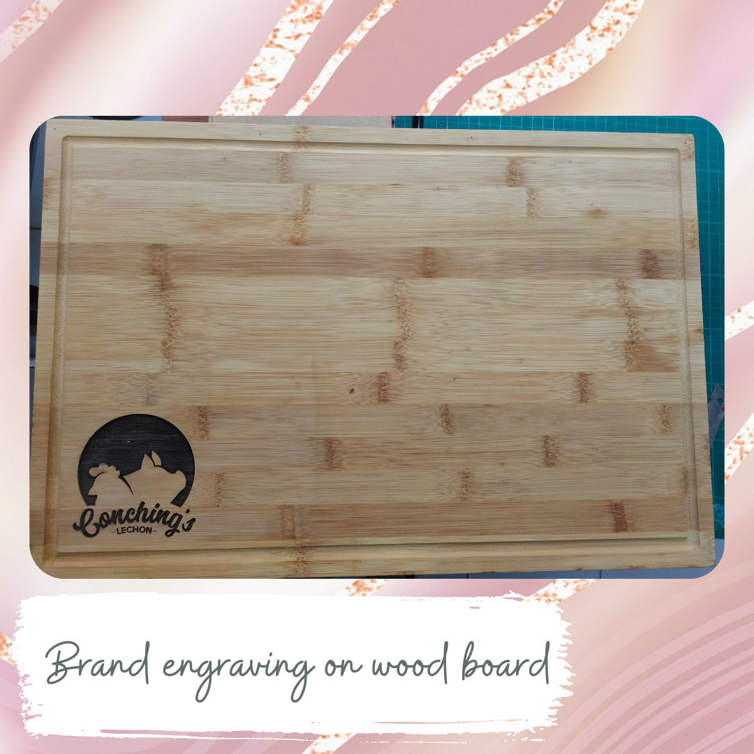 Engraved Bamboo Rectangular Wood Board