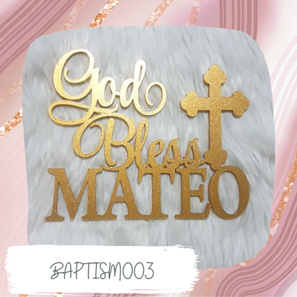 Baptism Cake Topper