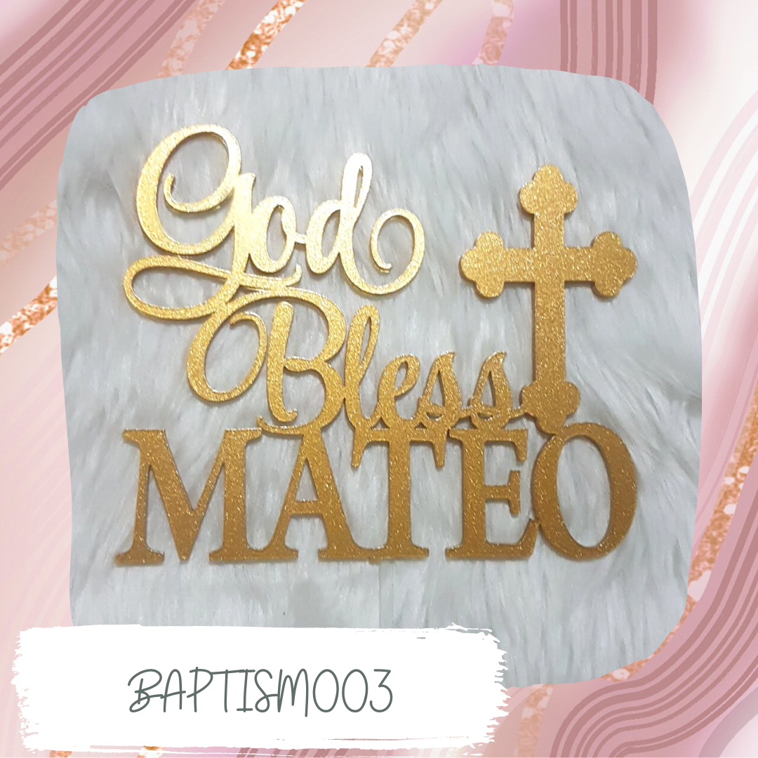 Baptism Cake Topper