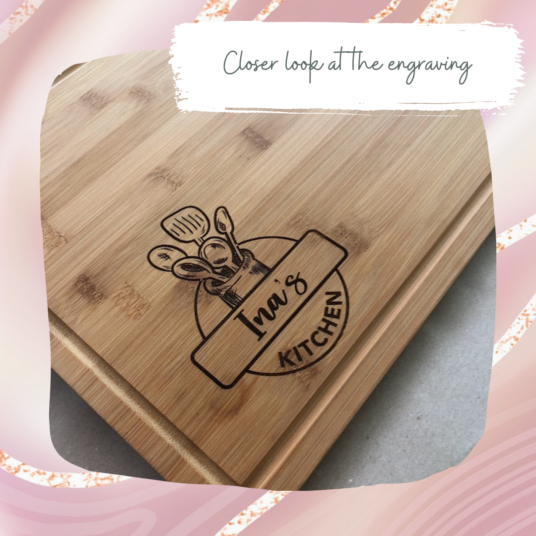Engraved Bamboo Rectangular Wood Board