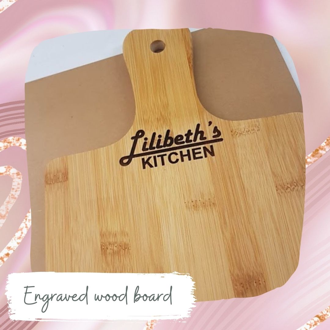 Engraved Bamboo Paddle Wood Board