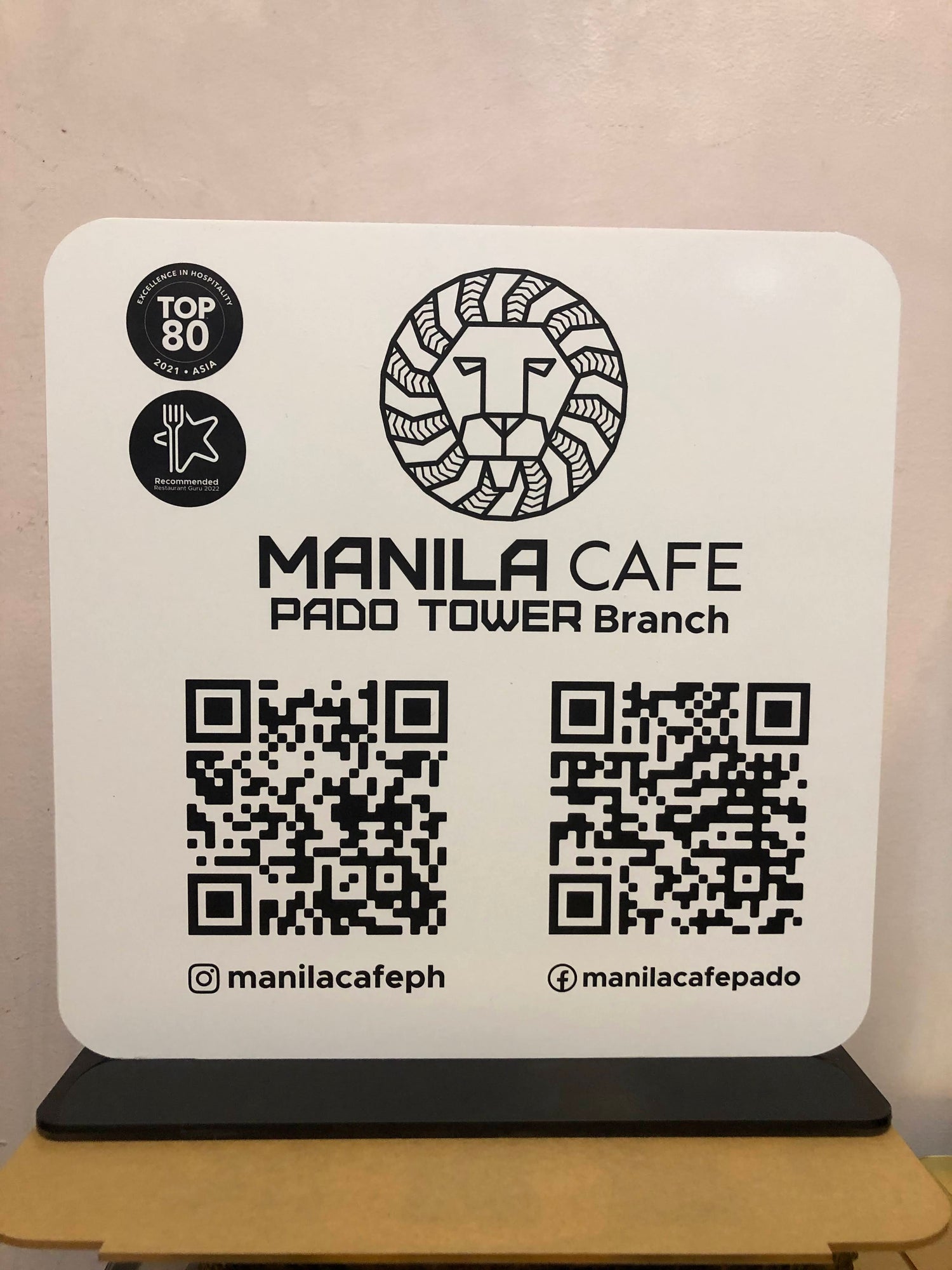 Premium Logo Standee – Laser Crafts Ph