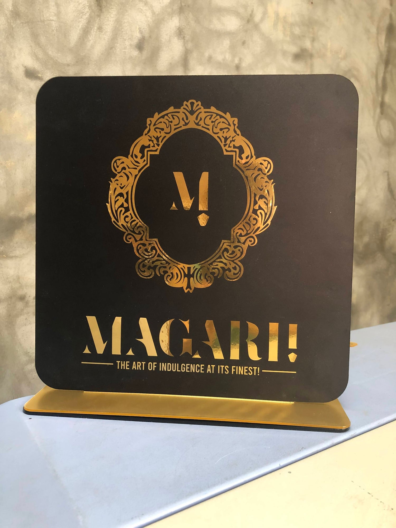 Premium Logo Standee – Laser Crafts Ph
