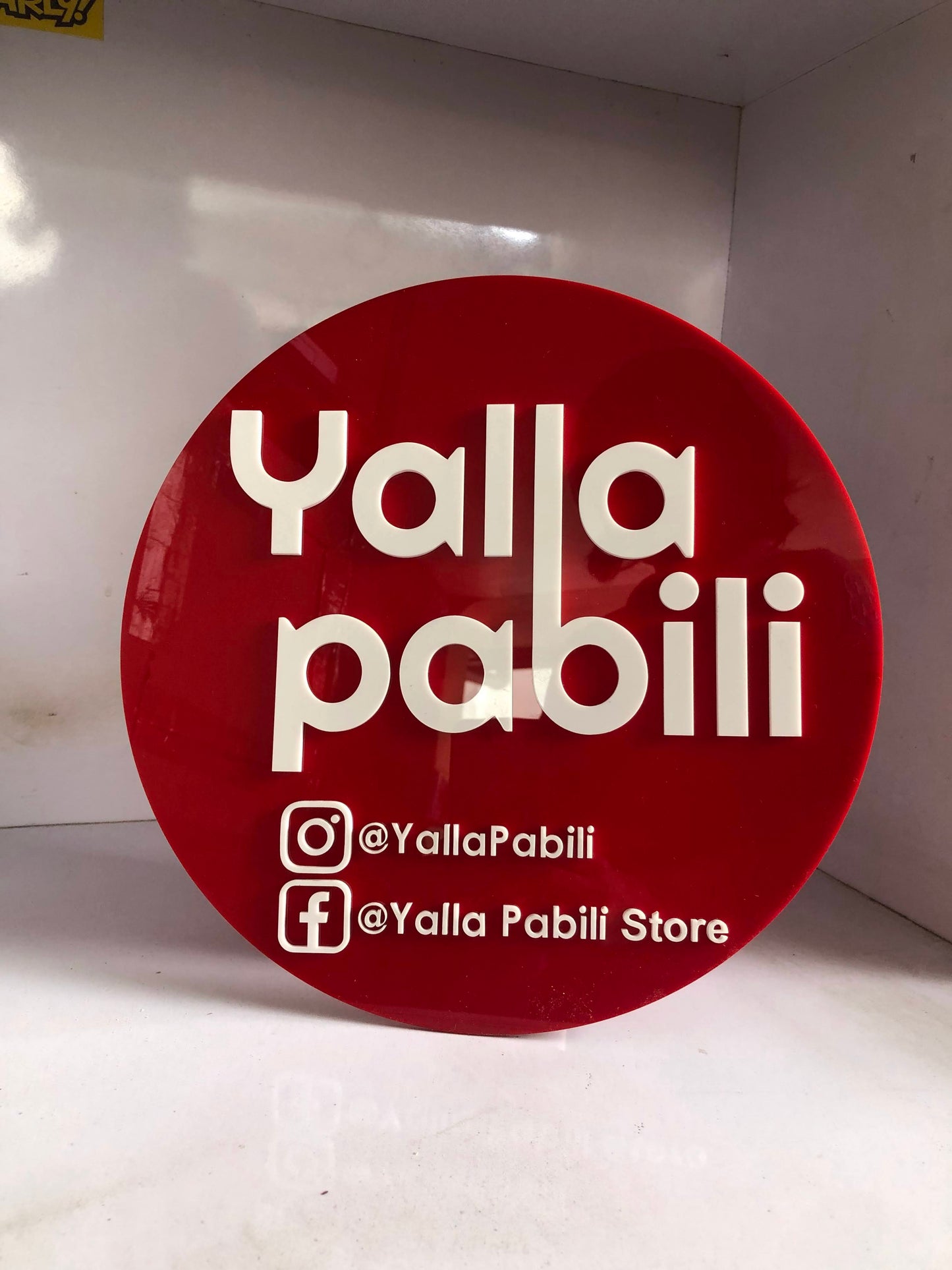 Round Logo with Acrylic Cutouts