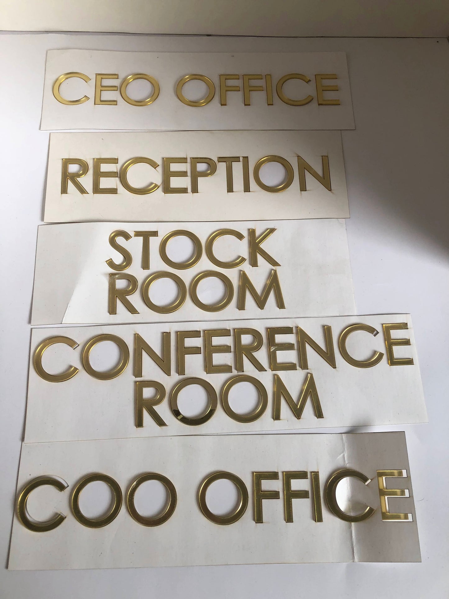 Room Sign Cutouts