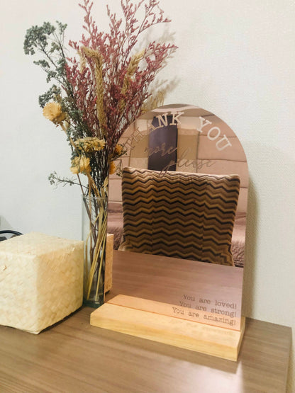 Rose Gold Affirmation Mirror