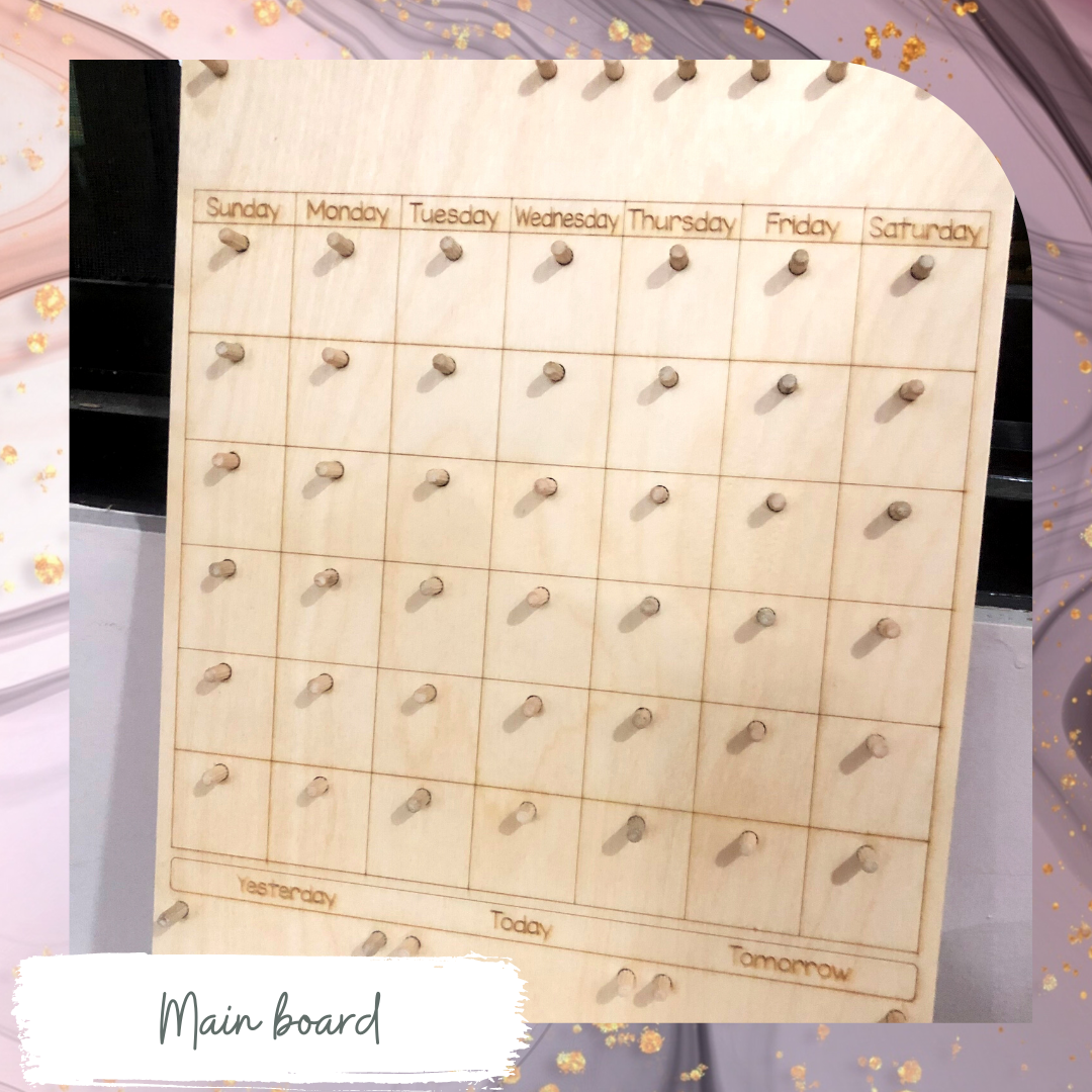 Montessori-Inspired Wooden Calendar Set