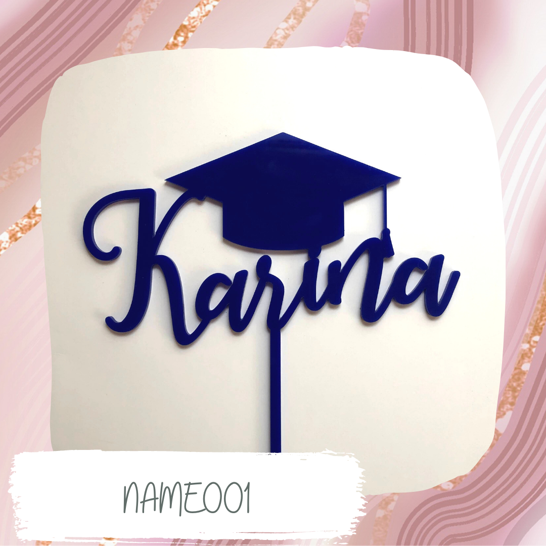 Name Acrylic Cake Topper
