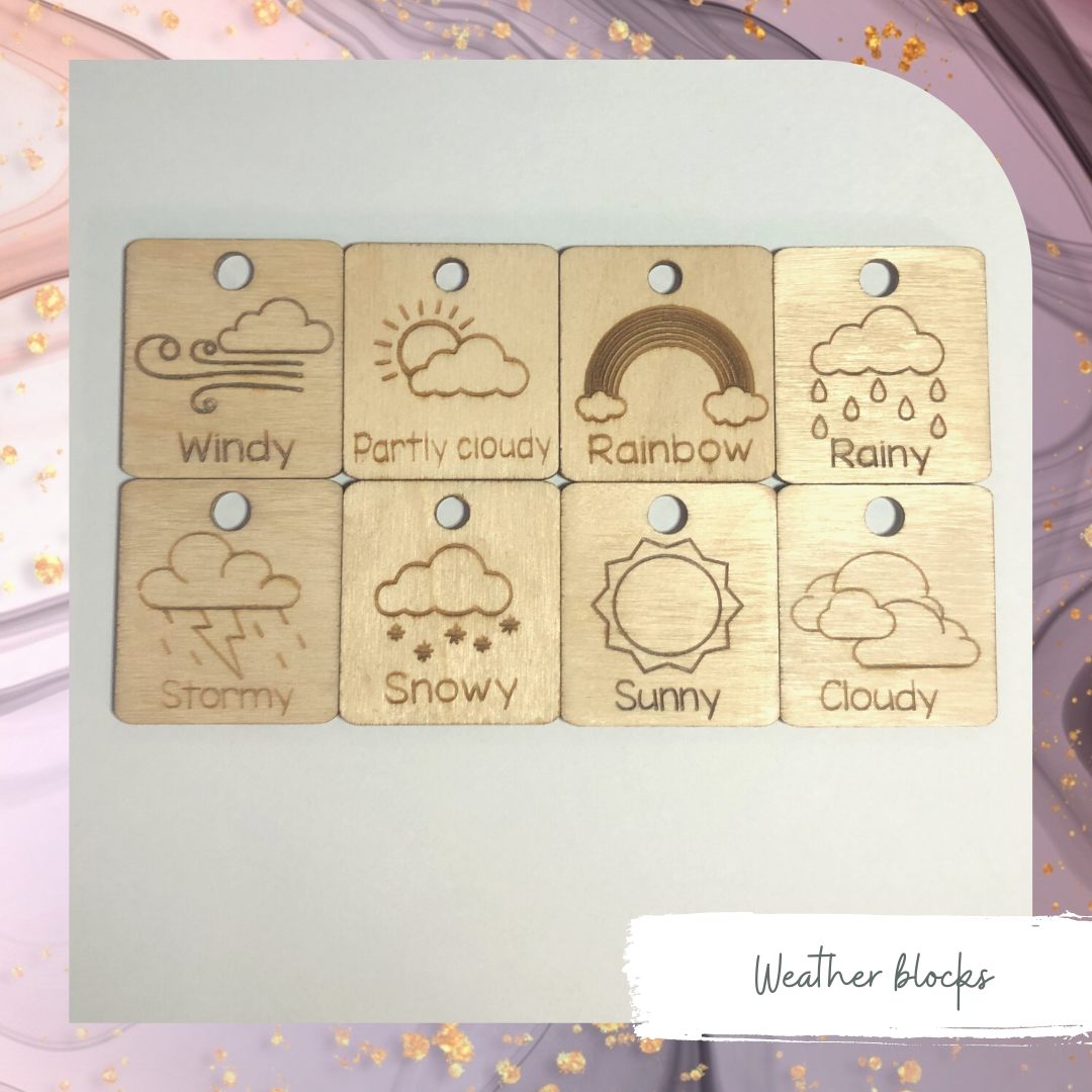 Wooden Calendar with Routine Set