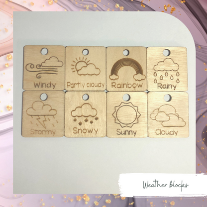 Wooden Calendar with Routine Set