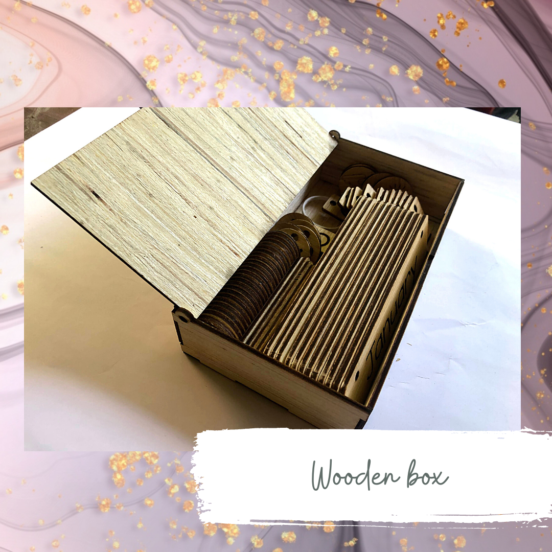Wooden Calendar with Routine Set