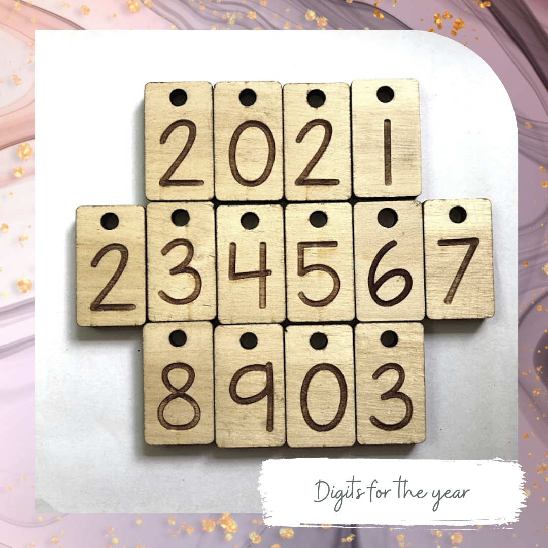 Wooden Calendar with Routine Set