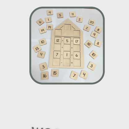 Wooden Math Board with Numbers