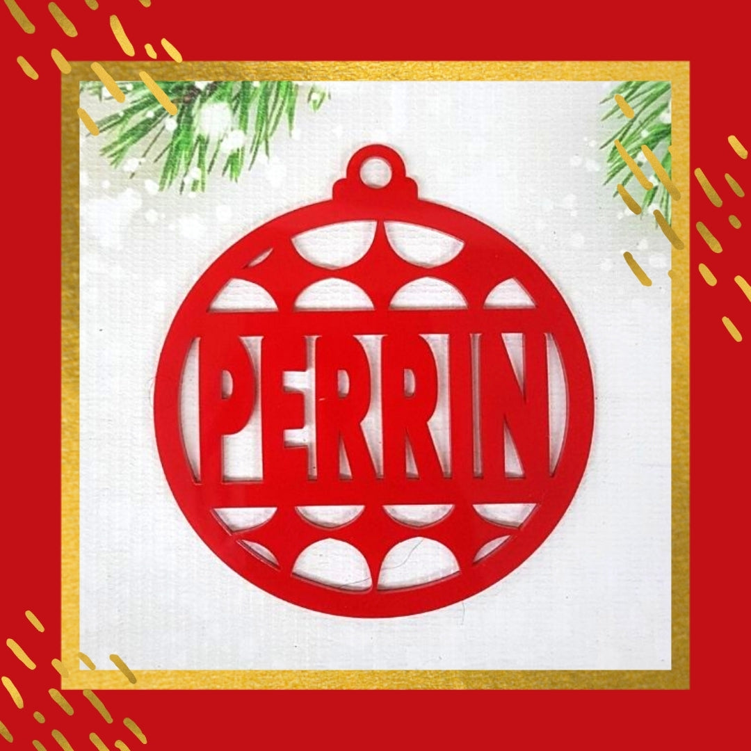 Diamonds Acrylic Christmas Ornament - Regular Design